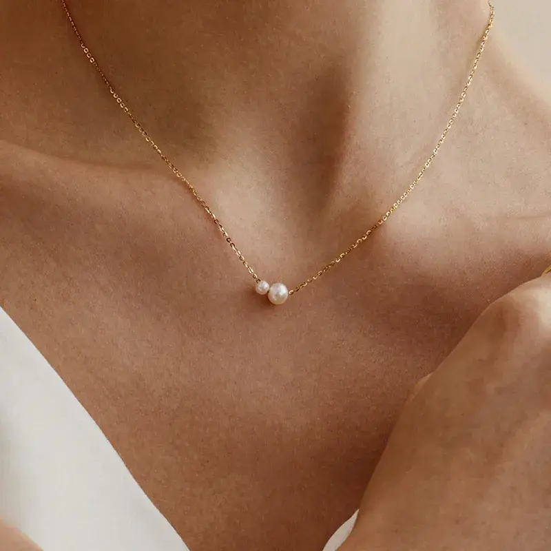 Double Pearl Necklace - FY0045